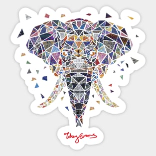 Geometric Elephant Art Sticker